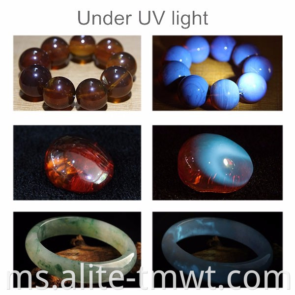 Lampu suluh lampu suluh yang boleh dicas semula Ultraviolet LED UV Obor dengan Zum